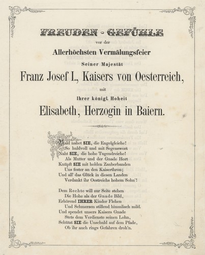Hochzeitsanzeige sissi franz - sissi,