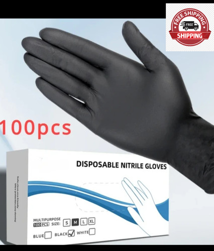 100 schwarze nitrilhandschuhe - 100,