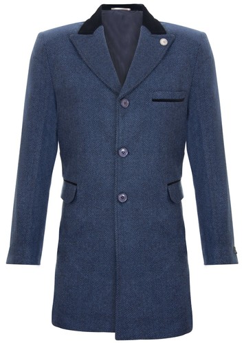 Herren langer marineblauer - 3/4,