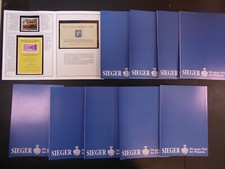 "Best of Sieger", 10x Folder m. Faksimile "Mauritius", Zeppelin V. u. "Rote Sau"