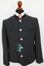 Tofana Lodenfrey Trachten Janker Gr.50 Schurwolle Mix Anthrazit NEU + Etikett