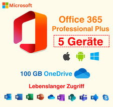 Microsoft Office 365 Pro Plus für 5 Geräte - lebenslanges Konto für Mac Win iOS
