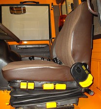 2 Sitzbezüge Stoff braun (Sitz+ Lehne)für UNIMOG 417, ISRI 6500, neu! Fahrersitz