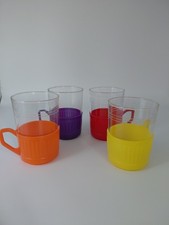4er Set DDR Teegläser Plastik