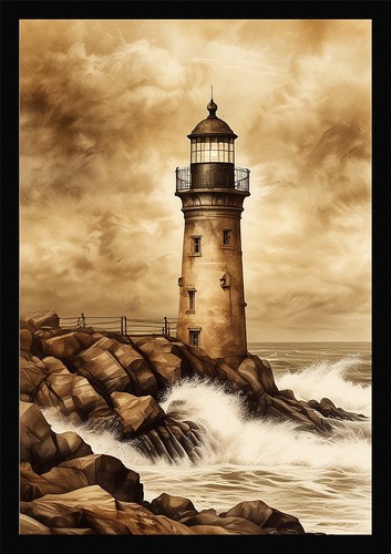 Dramatischer leuchtturm - dramatischer,