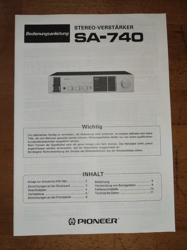 Pioneer 740 - pioneer, sa-740