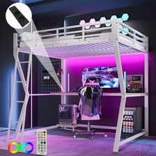 Hochbett 140x200cm Weiß mit