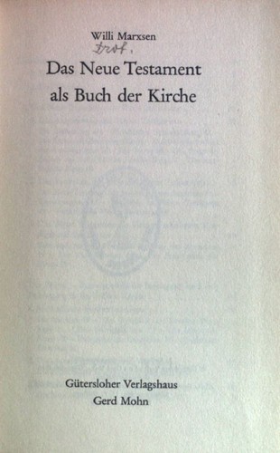 Das neue testament als buch - testament,