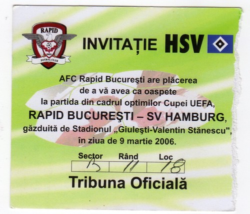 Ticket rapid bukarest - ticket, ec