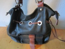 Borse in Pelle Italy Leder Tasche Damen Tragetasche Beuteltasche schwarz braun