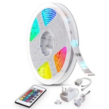 10m LED Band Stripe RGB Streifen Lichtleiste 230V Warmweiß Fernbedienung Dimmbar