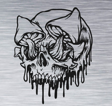 Aufkleber Skull Pilz Auto Sticker Tuning JDM Decal Horror Halloween Bike LKW