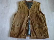 Herren Wildlederweste, Gr.54, braun, edel weiches Leder, mit Spuren aber schön