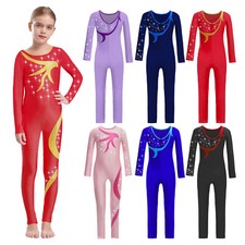 Kinder Mädchen Trikot Radfahren Turnbody Training Overall Fitness Jumpsuit