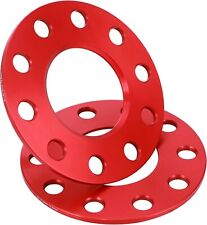 Pindex 5x120 Spurplatten 5mm für BMW, 2x Distanzscheiben 5mm rot Aluminium