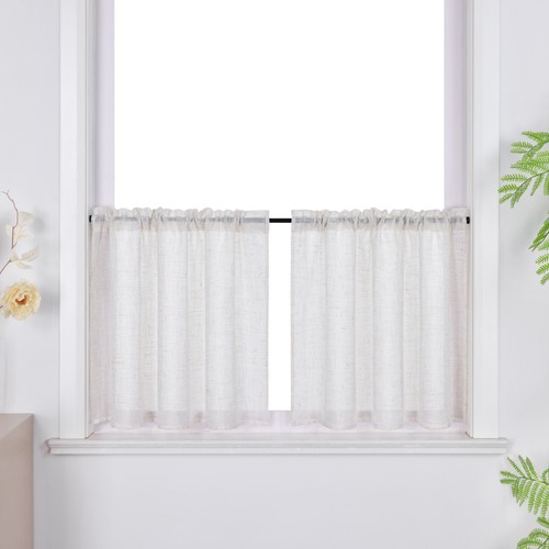2er leinen bistrogardine - 2er,