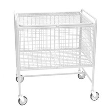 Ballwagen | Korbwagen Stahlgitter weiß | Kongamek