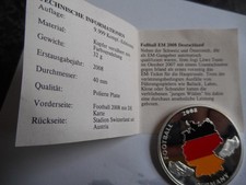Sondermünze, Austria, Switzerland, Football EM 2008 Deutschland, Medaille Zertif