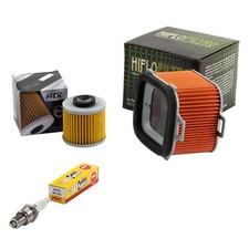 Set für Yamaha SR 500 2J4 SR500 1978-1983 Wartung Luftfilter Ölfilter Zündkerze