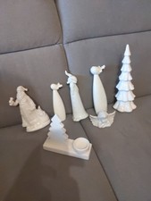 Weiße Keramik Weihnacht Deko