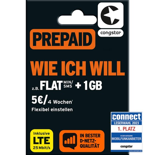 Congstar prepaid wie - wie, ich