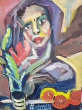 Ölbild Farbe Bunt Frau  Gemälde Modern Art Alexander Diener Akt Unikat Wandbild 