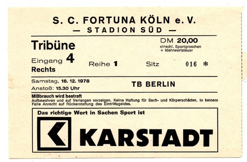 Ticket fortuna köln - 2.,