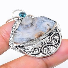 Wüstenrose Druzy, Blautopas