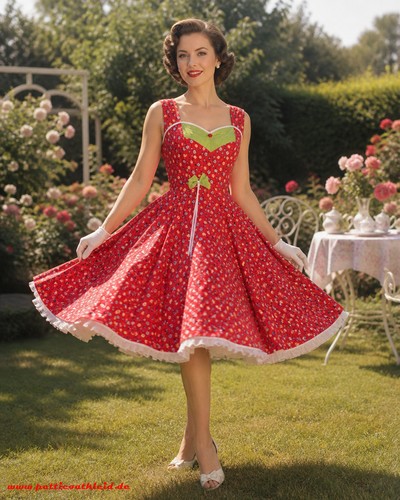 Tanzkleid 50er jahre rot - tanzkleid,