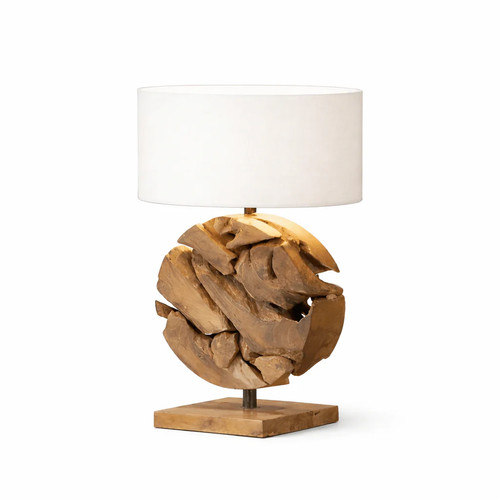 Globe wurzelholz tischlampe - globe,