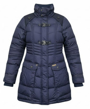 Khujo Damen Winter Jacke Parka Mantel Blau Navy Steppmantel Gr. L