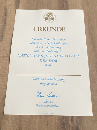 Ddr originale urkunde - ddr,