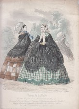 Original-Modedruck aus: Revue de la Mode, Nr. 54. [Second Empire]. Vorlage: A. A