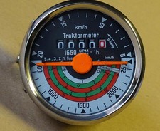 Traktormeter Ø 80 mm für Deutz D15 F1L712 Schlepper Traktor Tachoanlage 