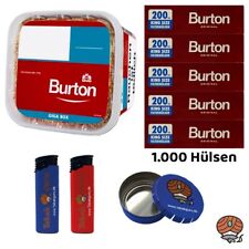 Burton GIGA Box Volumentabak 400g + 1000 Hülsen + Taschenaschenbecher