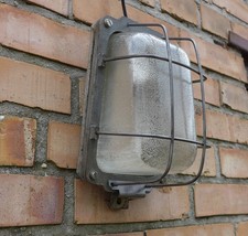 Alte Industrielampe Wandlampe Vintage Leuchte Industrial Lamp Bunkerlampe