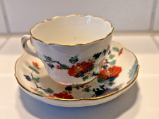 Meissen Porzellan 1 Moccatasse + Untertasse Blumenmalerei + Golddekor 1. Wahl