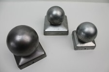 Pfostenkappe Blech 1mm gelocht mit Kugel - Metall Stahl Deckel Zaun Tor Aufsatz