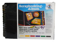 Ursus Scrapbooking Album mit Spiralbindung 50 Seiten 31,5x23cm schwarzes Cover