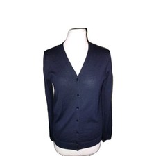 Strickjacke von Yessica premium Gr. S Blau 100% Wolle Extra fein Top!!