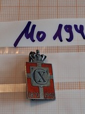 Orden Dänemark BROSCHE CRISTIAN X von DÄNEMARK 1870-1940 Echt Silber (mo194)