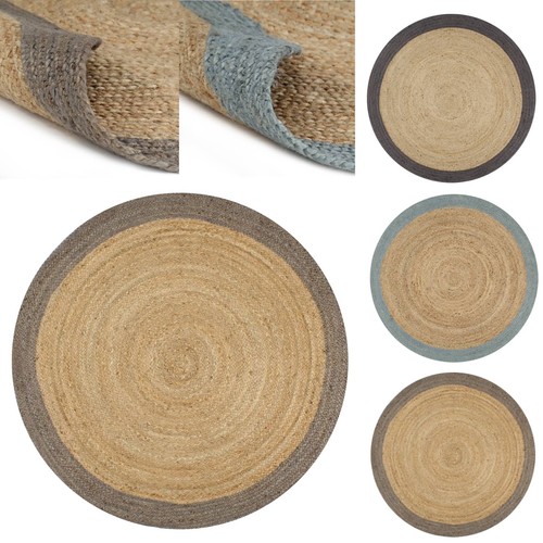 Jute teppich geflochten rund - jute,