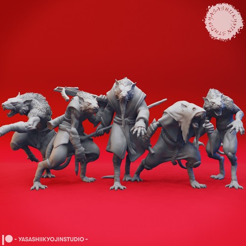 Ratten klan miniatur set - ratten,