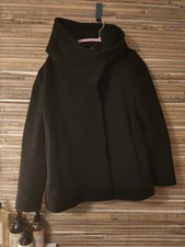 Hallhuber Wollmantel Schwarz Größe 42 Damen