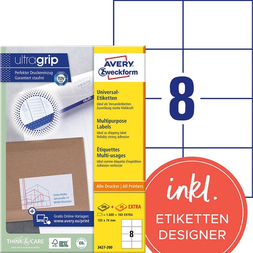 Avery zweckform etiketten - avery,