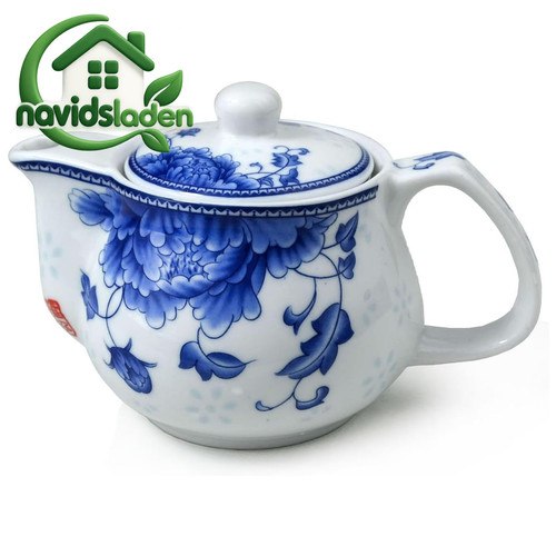 Teekanne 266ml blau - teekanne, weiß
