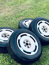 VW T4 Alufelgen Gullideckel, weiß lackiert, Continental VanContact Sommerreifen