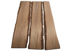 3x Walnuss Holz Nussbaumholz 82x12-23cm x 18mm #V9