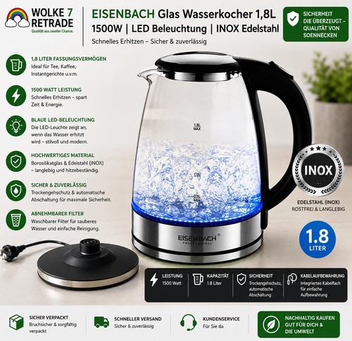 Wasserkocher 1500watt - wasserkocher,