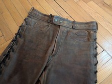 Hein Gericke Schnürlederjeans Schnürlederhose Lederjeans Gr. 50 Bundweite 80 cm
